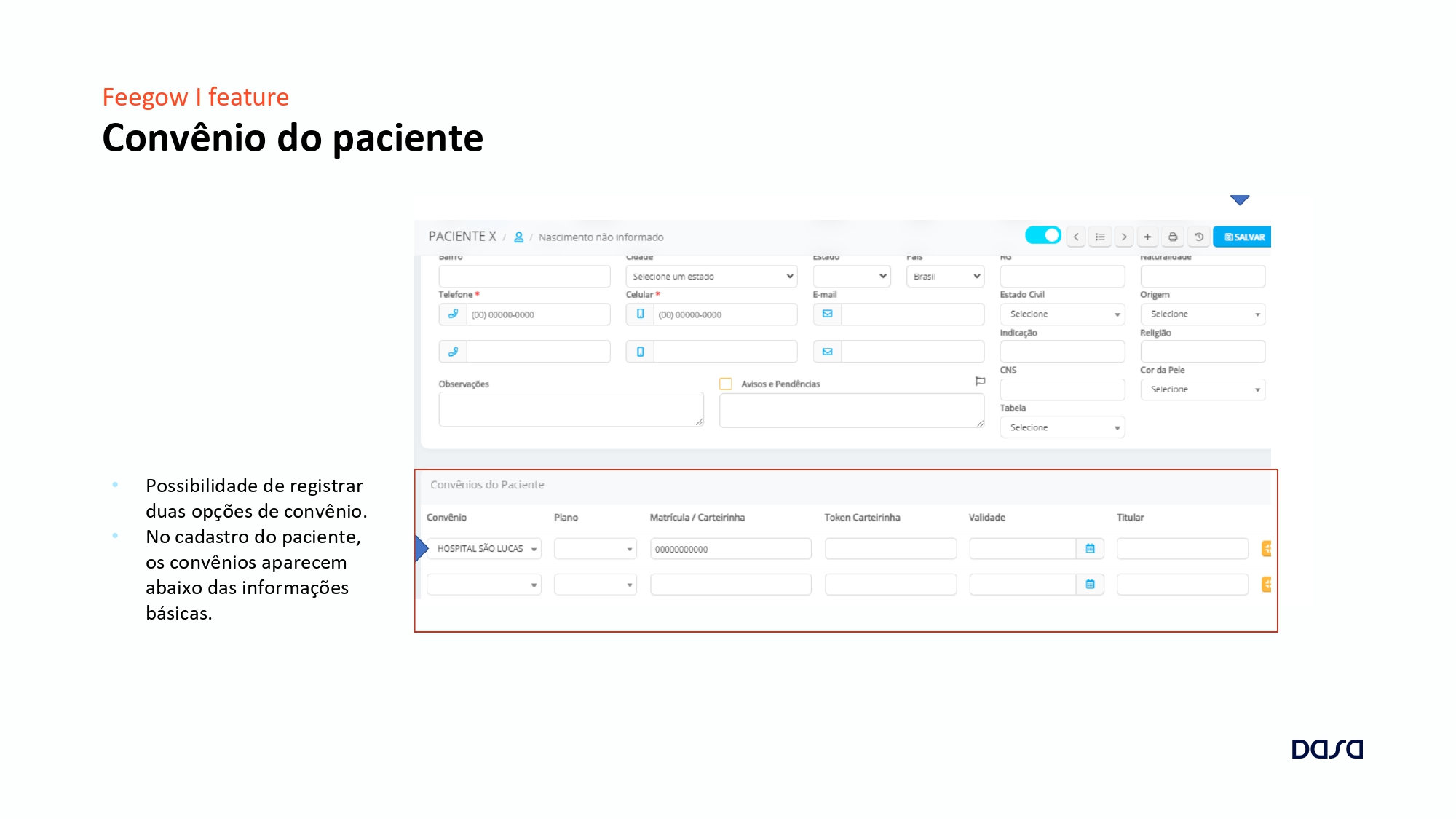 Diagrama ilustrando fragmentação de informações entre sistemas.